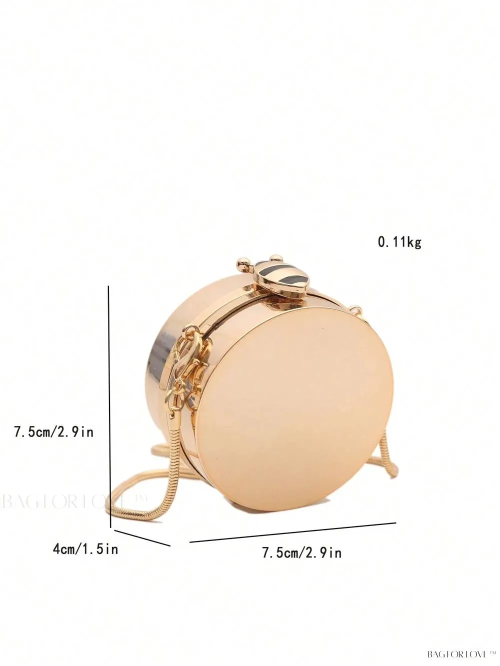 BagForLove - Small Round Chain Purse with Glossy Personality