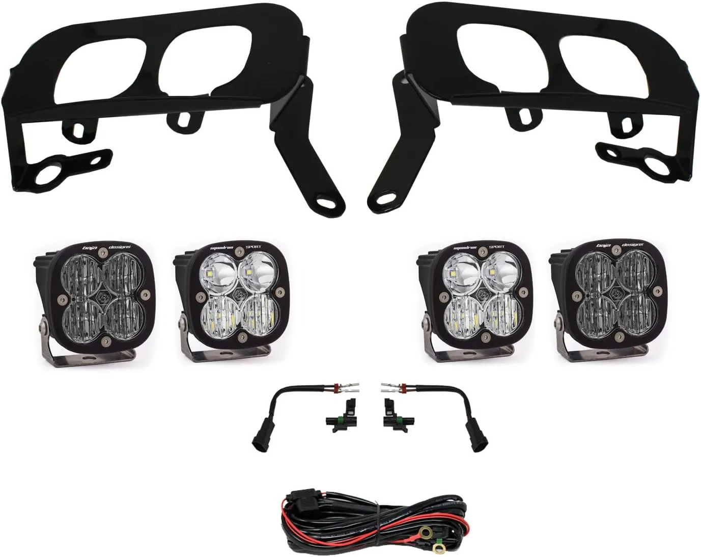 Baja Designs Squadron Sport/SAE Dual Fog Pocket Kit - '14-15 Silverado/Sierra 1500 (Multi-Pattern, Clear)