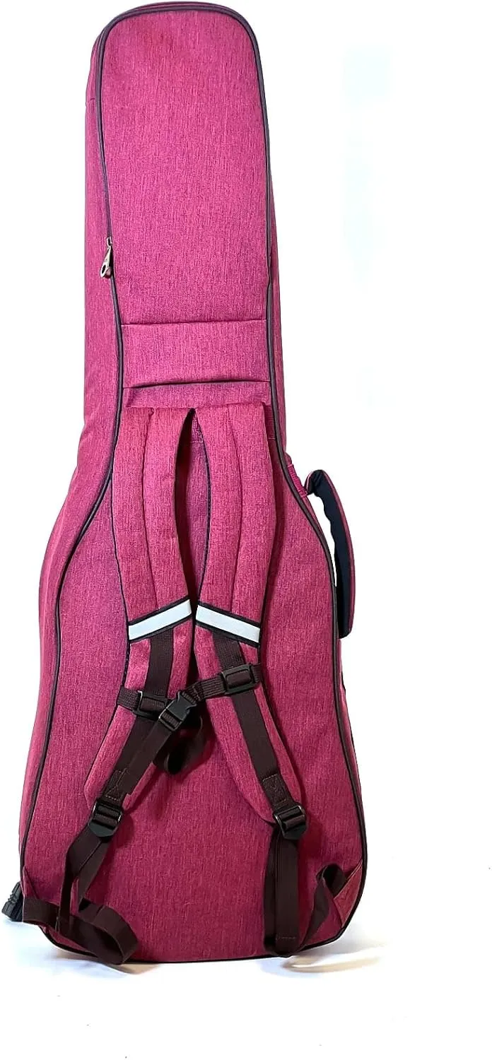 BARTON Electric Guitar Bag 15mm Padded Gig Bag Case 5 Pockets Quick Grip Handles Dual Adjustable Shoulder Strap Electric Guitar Gig Case (Mulberry Truffle)