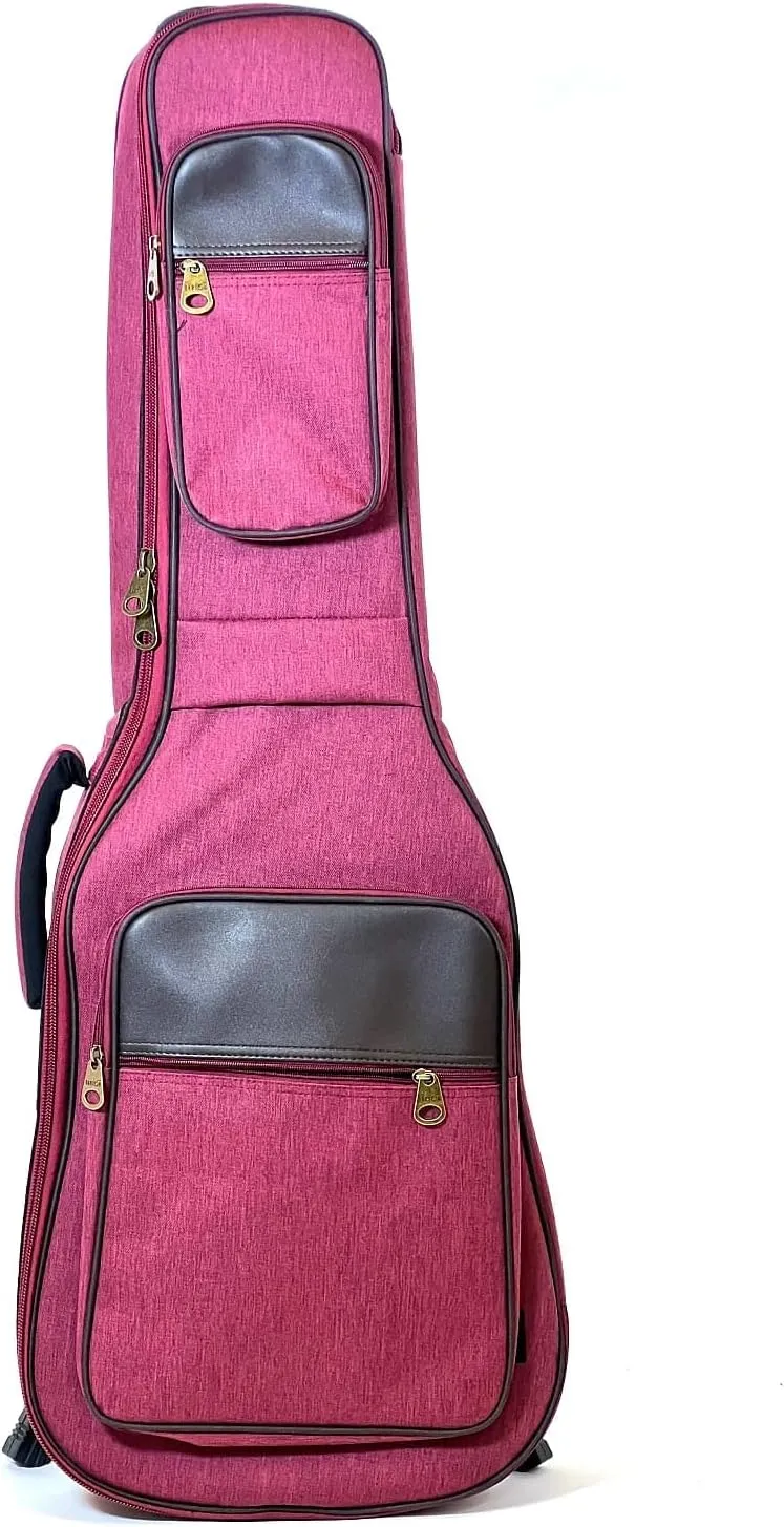 BARTON Electric Guitar Bag 15mm Padded Gig Bag Case 5 Pockets Quick Grip Handles Dual Adjustable Shoulder Strap Electric Guitar Gig Case (Mulberry Truffle)