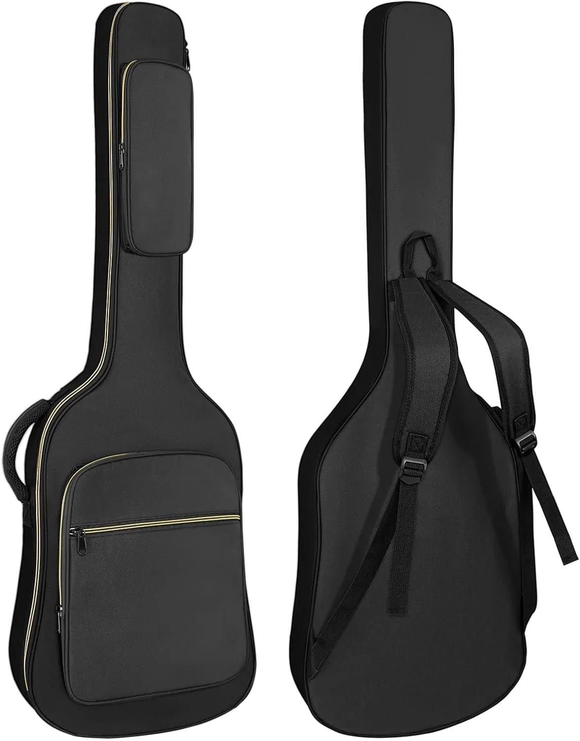 Bass Guitar Case, Bass Guitar Gig Bag 0.38 Inch Thick Padding Backpack Soft Electric Bass Guitar Bag Dual Adjustable Shoulder Strap Pocket & Back Hanger Loop Black
