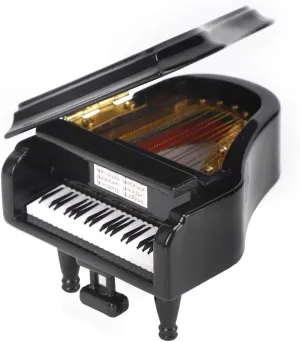 Basswood Miniature Piano Musical Instruments Ornaments, Miniature Dollhouse Display Mini Musical Wood Miniature Piano for Gift Home Desktop Ornaments