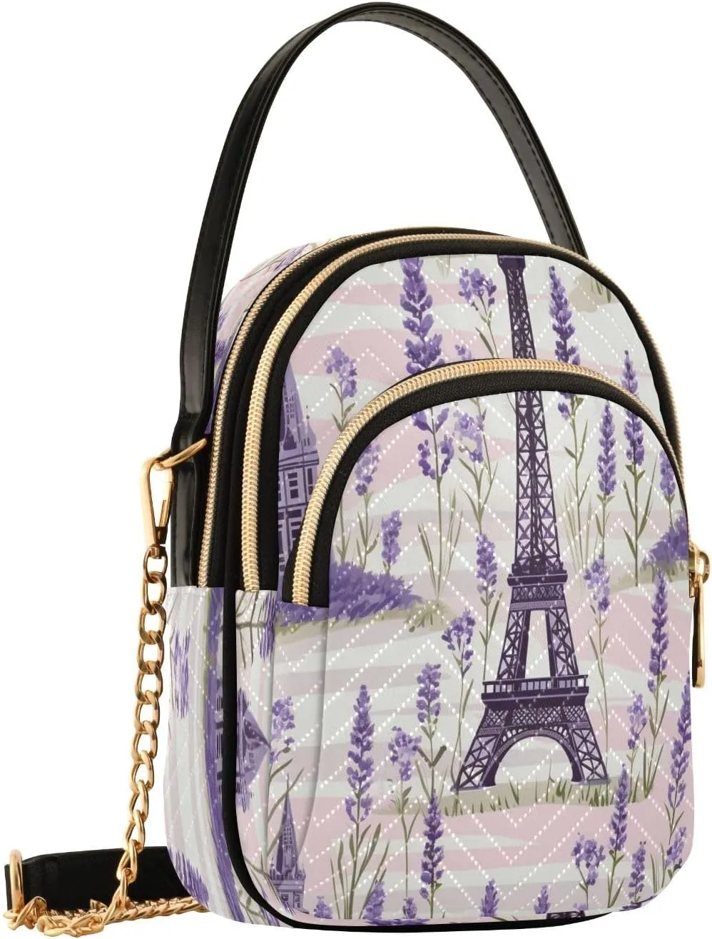 Beautiful Flamingos Shoulder Bags for Women Retro Classic Handbag Purse Small Purses with Chain