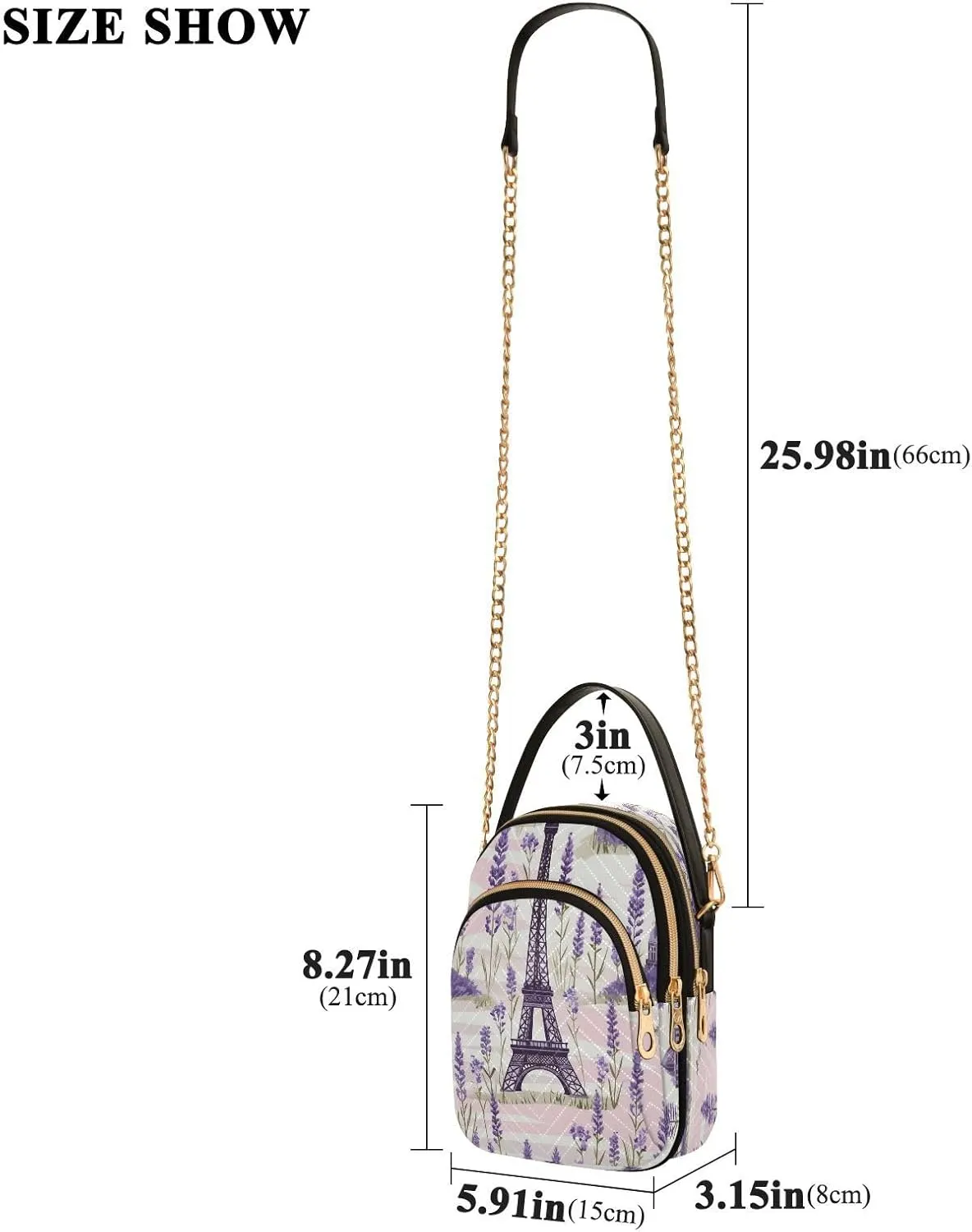 Beautiful Flamingos Shoulder Bags for Women Retro Classic Handbag Purse Small Purses with Chain