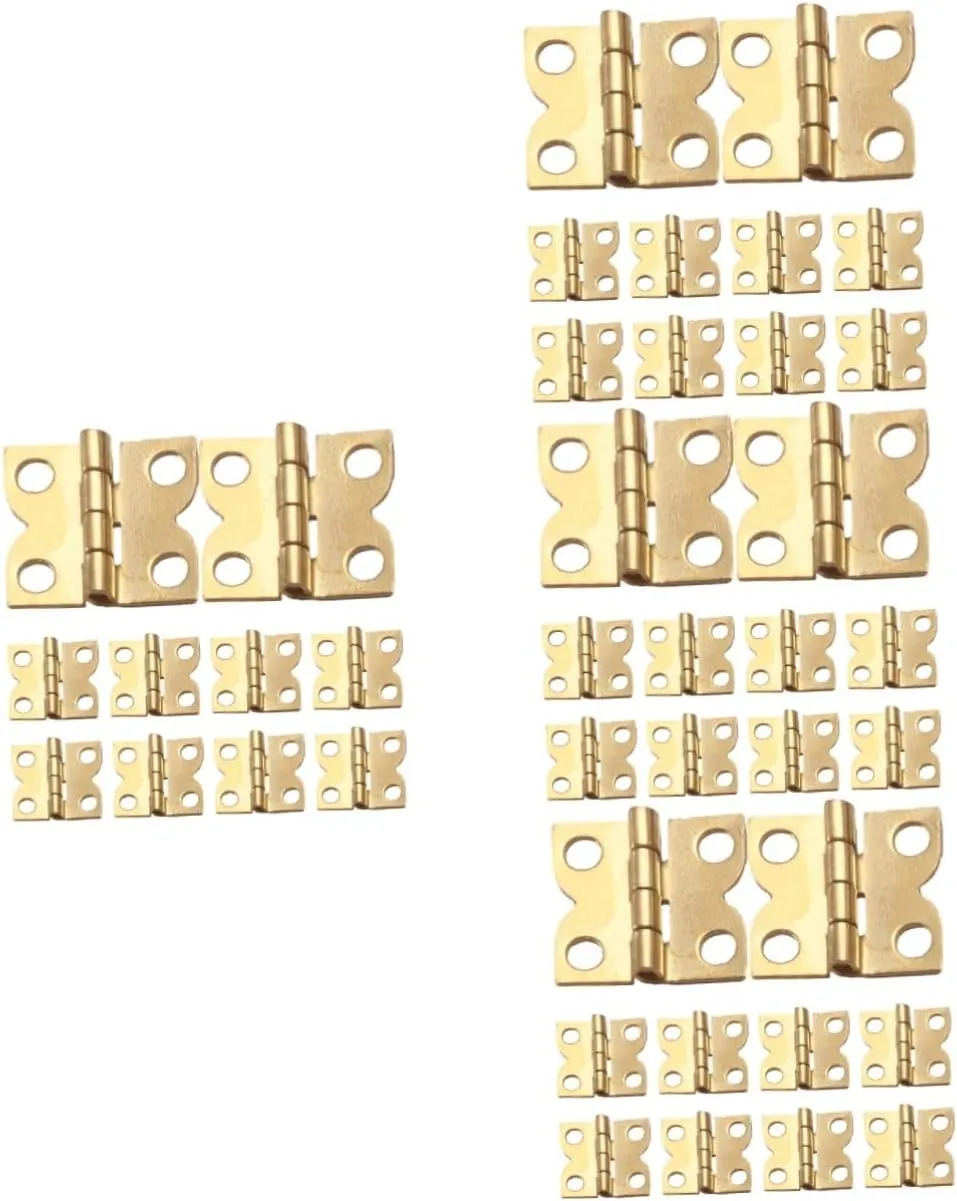 BESPORTBLE 4 Sets Retro Decorative Mini Hinge Doll House Miniature Furniture DIY Hinge Tiny Cabinet Door