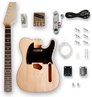 BexGears DIY Electric Guitar Kits for TL style Okoume wood Body maple neck & composite ebony fingerboard