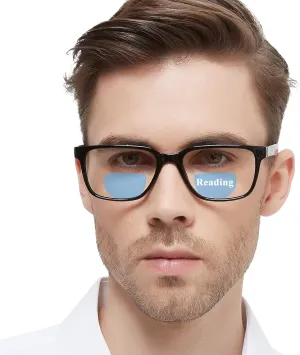 Bifocal Reading Glasses Men Blue Light Blocking Computer Readers 1.0 1.25 1.5 1.75 2.0 2.25 2.5 2.75 3.0 3.25 3.5