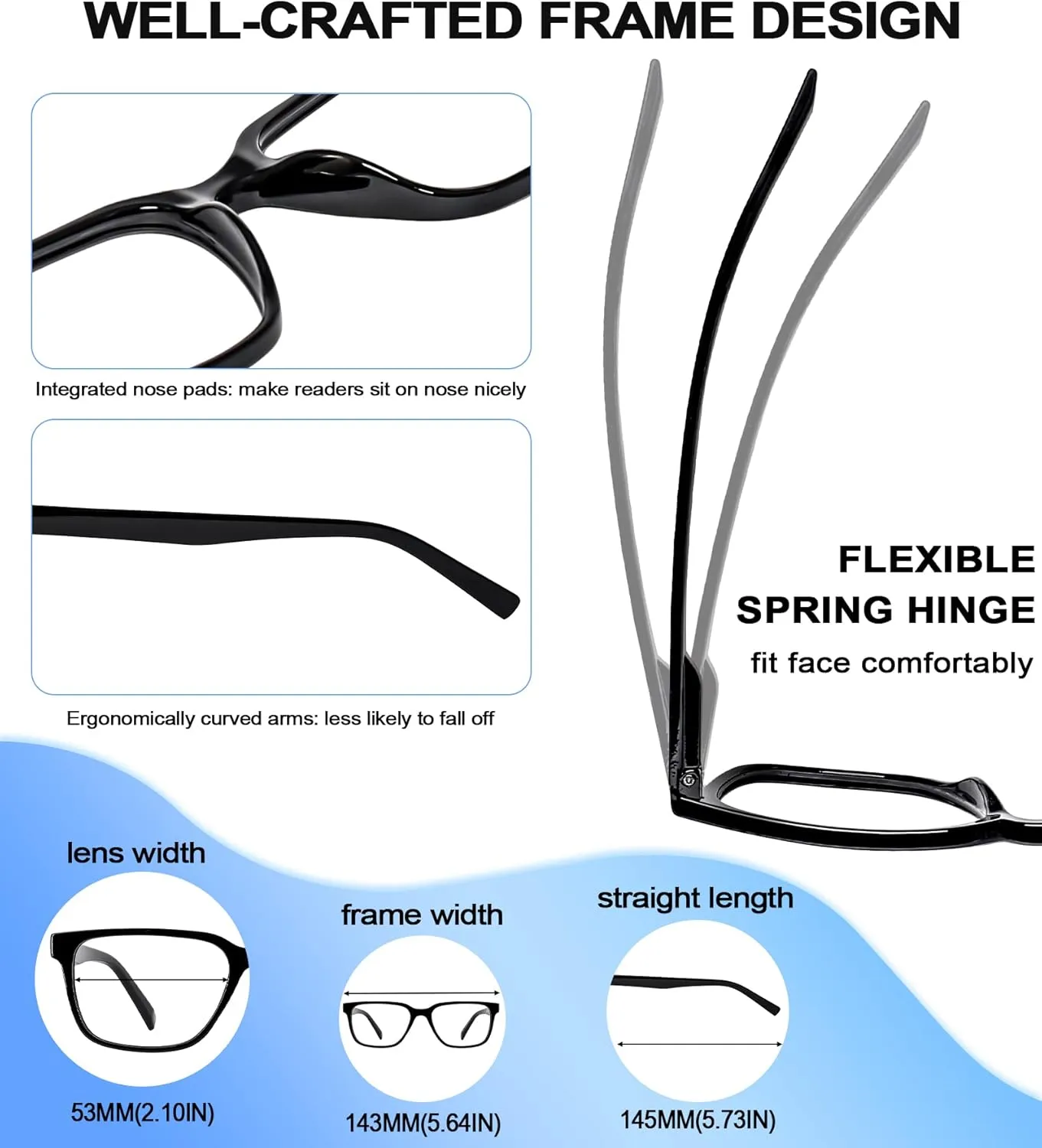Bifocal Reading Glasses Men Blue Light Blocking Computer Readers 1.0 1.25 1.5 1.75 2.0 2.25 2.5 2.75 3.0 3.25 3.5