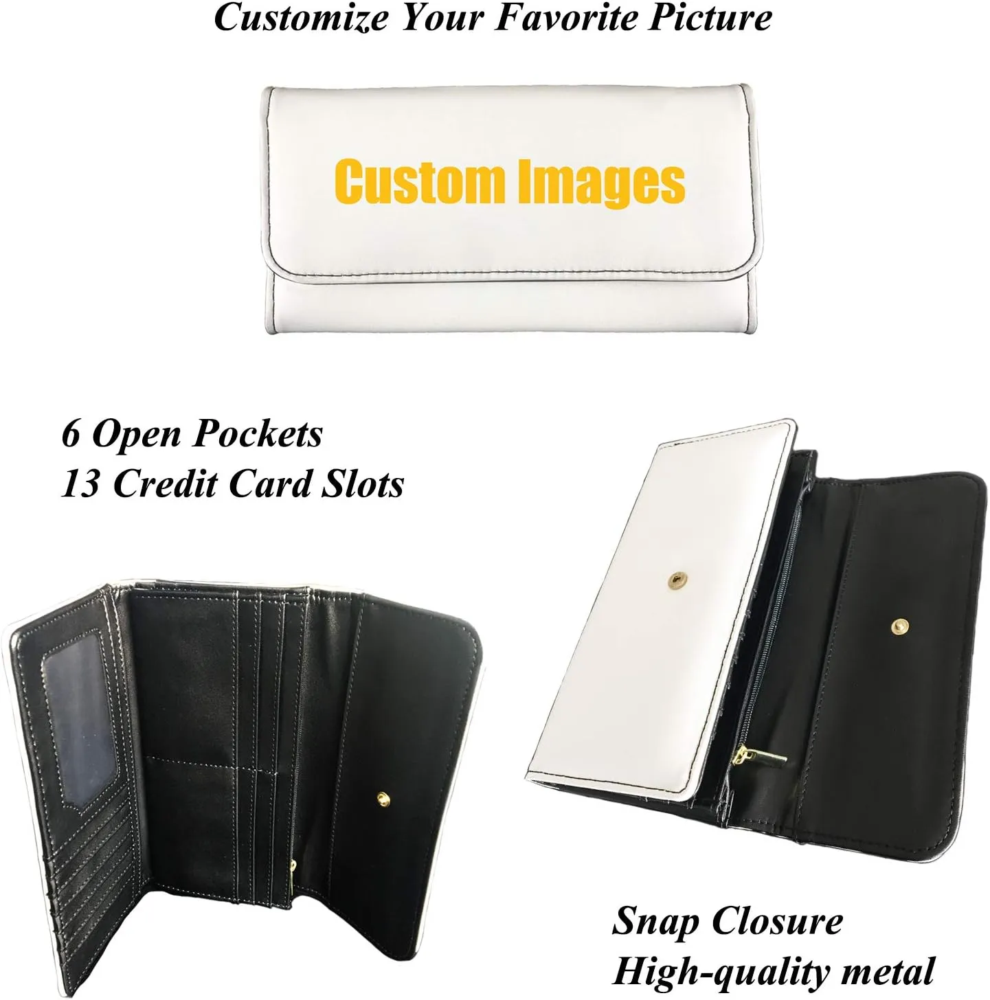 Binienty Aztec Cow Print Leather Wallet with Sunflower for Women Girls Gifts, Trifold Blocking Wallet Handbag Clutch