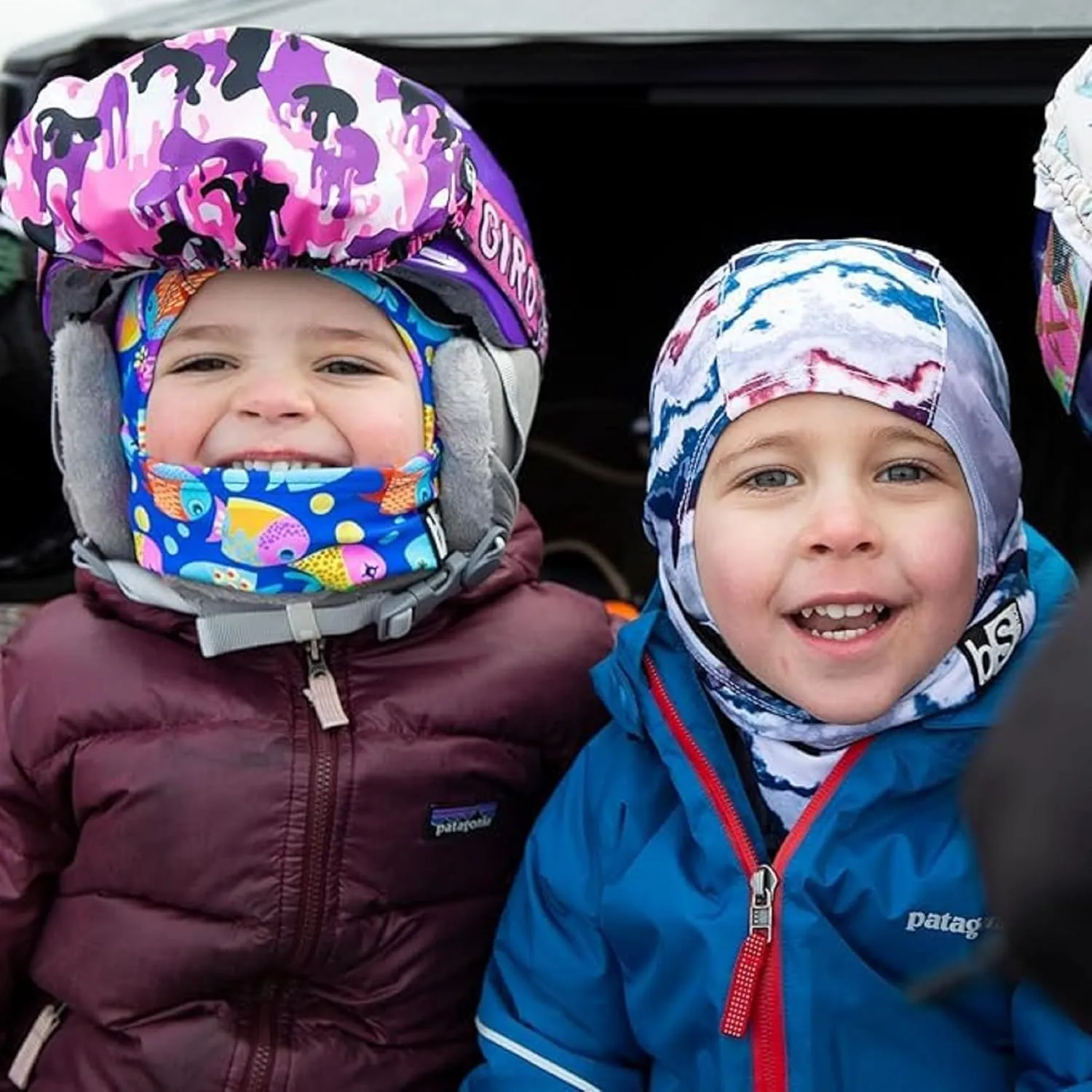 BLACKSTRAP Kids' Hood ExoHinge Balaclava Ski Mask, Helmet Compatible, Keeps Kids Comfortable and Warm