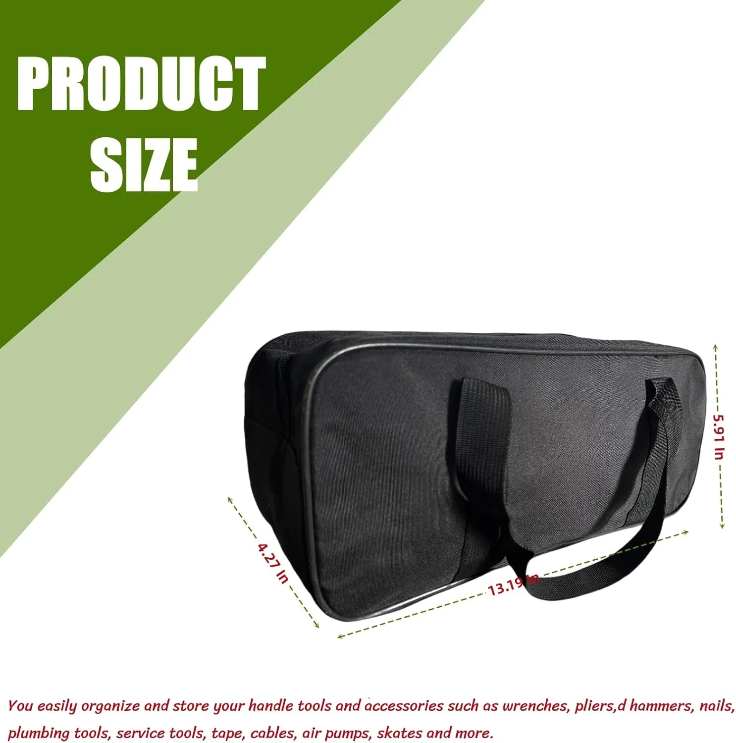 BLIRITEL 17 Inch Wide Mouth Tool Bag, Waterproof Oxford Electrician Tool Bag for Men, Large Capacity Tools Storage Tote Bag, Tool Pouch Handbag for Repairman Mechanic Carpentry (17 Inch)