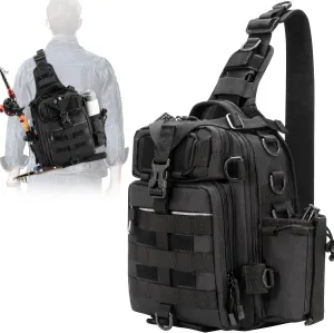 BLISSWILL Outdoor Tackle Bag - Large Water-Resistant Fishing Backpack