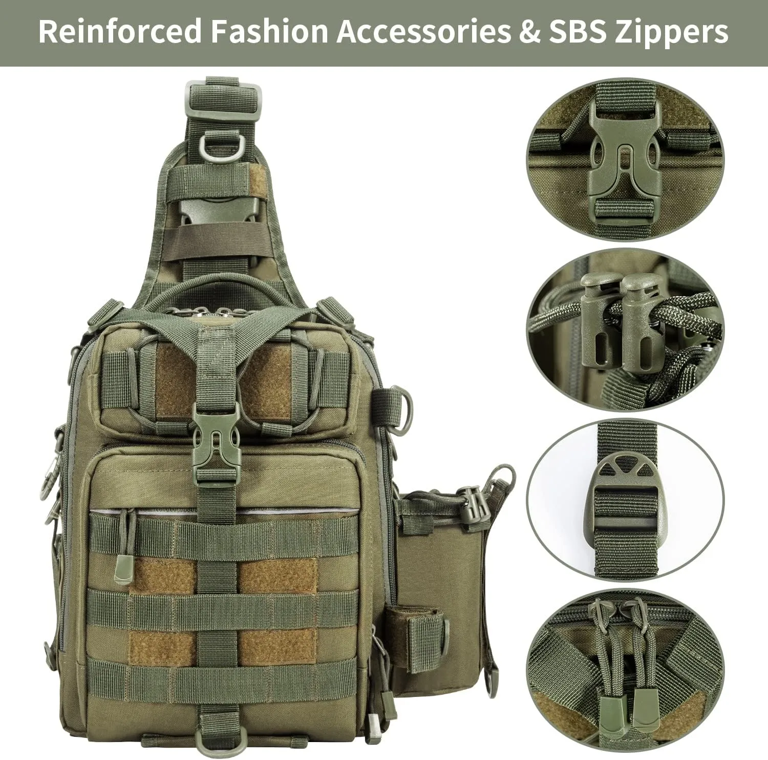 BLISSWILL Outdoor Tackle Bag - Large Water-Resistant Fishing Backpack