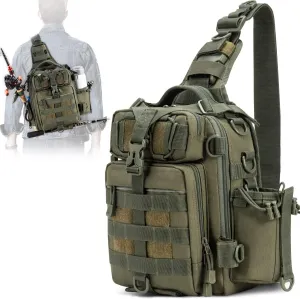 BLISSWILL Outdoor Tackle Bag - Large Water-Resistant Fishing Backpack