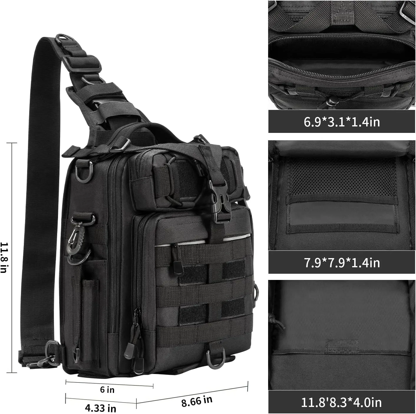BLISSWILL Outdoor Tackle Bag - Large Water-Resistant Fishing Backpack