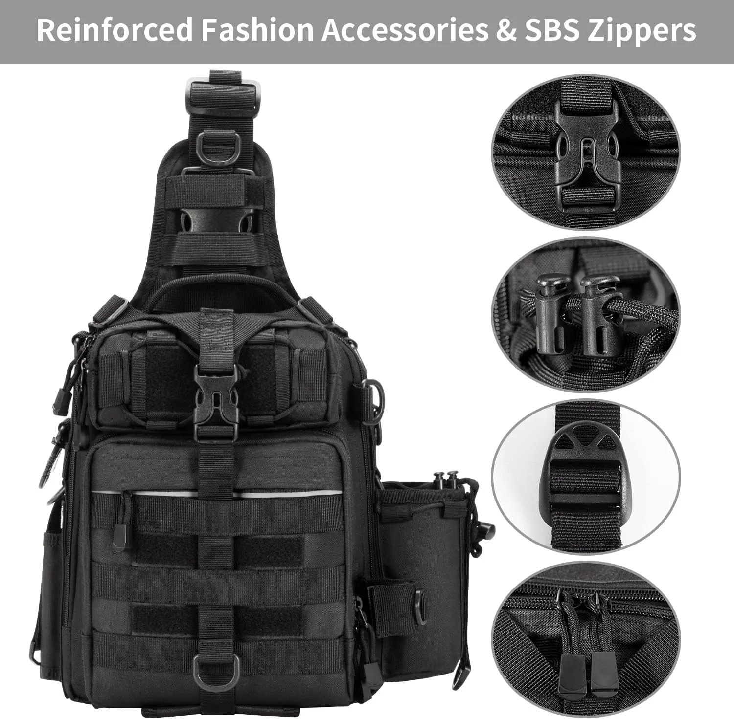 BLISSWILL Outdoor Tackle Bag - Large Water-Resistant Fishing Backpack