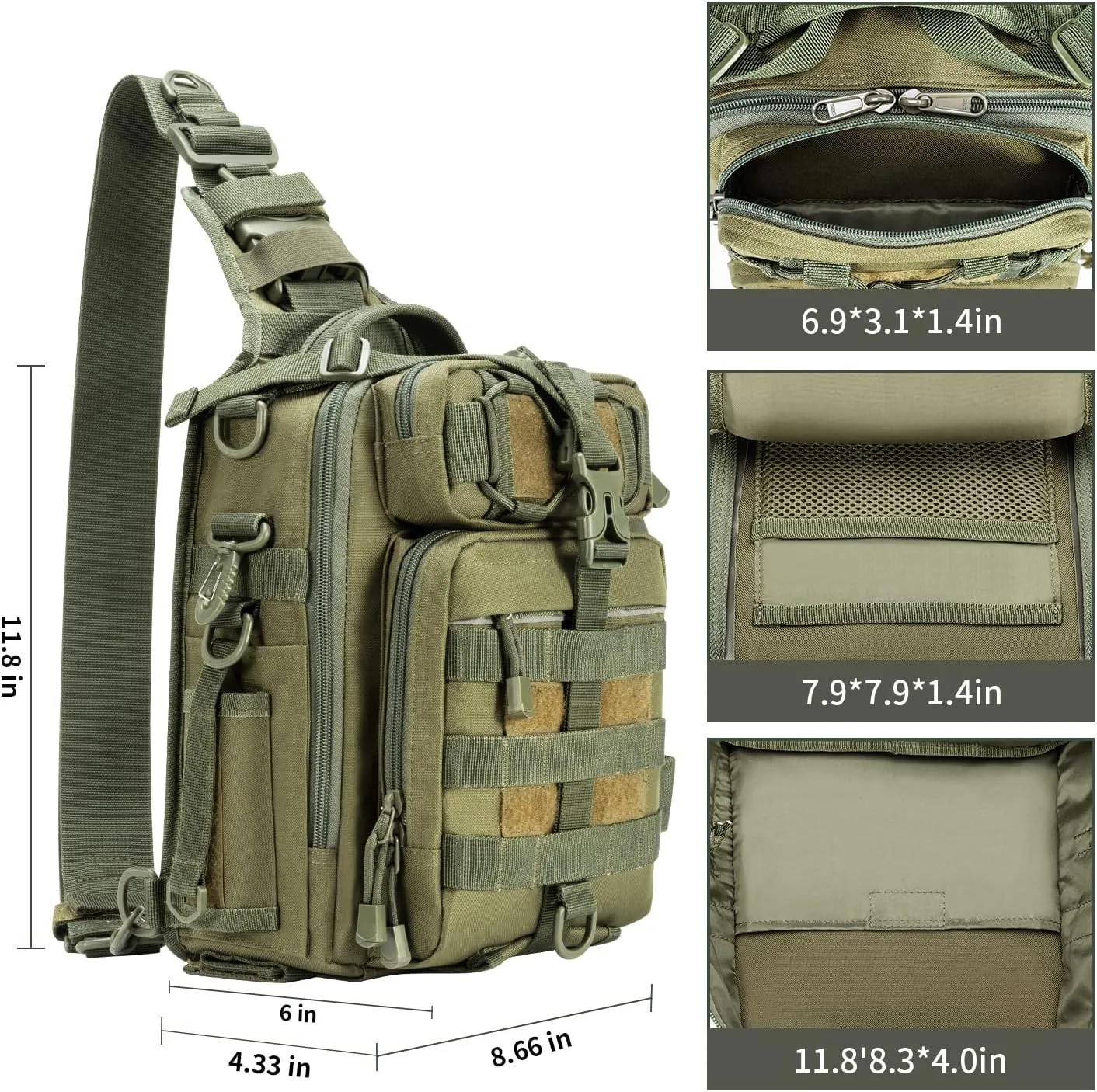 BLISSWILL Outdoor Tackle Bag - Large Water-Resistant Fishing Backpack