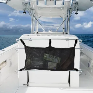 Boat Storage Bag Marine Suspended Storage Organizer, Large Capacity Mesh Boat Tackle Life Jacket Storage Bag for Boat Suspended Bag, and Other Boat Storage Accessories (32 Inch)