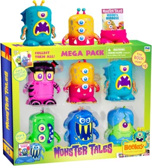 BOOKSY - Monster Tales Series - 6 Monster Action Figures, Each With Their Own Miniature Book & Story - Welcome to Boogie Boo Town
