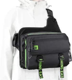 Booms Fishing Tackle Storage Bag - IB1 Fishing Gear Bag with Lures Operation Tray - Saltwater & Freshwater Fly Fishing Sling Bag for Men