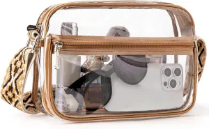 BOSTANTEN Clear Bag for Women Stadium Approved Clear Bags Small Crossbody Purse Trendy for Concerts Sports Events