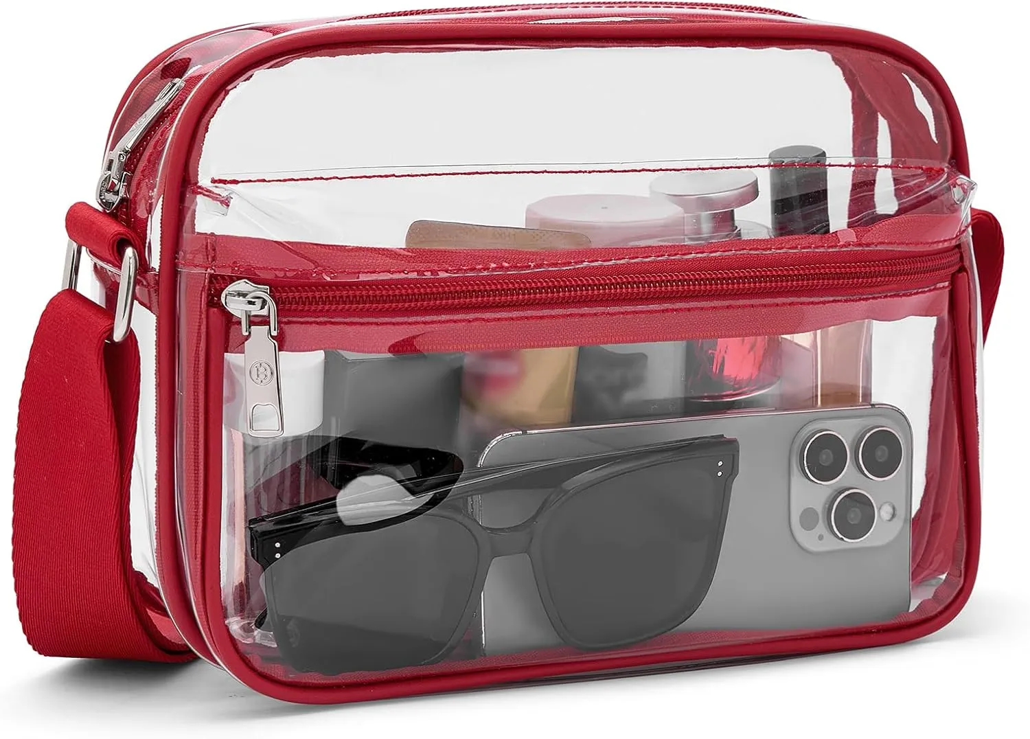 BOSTANTEN Clear Bag for Women Stadium Approved Clear Bags Small Crossbody Purse Trendy for Concerts Sports Events
