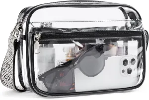 BOSTANTEN Clear Bag for Women Stadium Approved Clear Bags Small Crossbody Purse Trendy for Concerts Sports Events