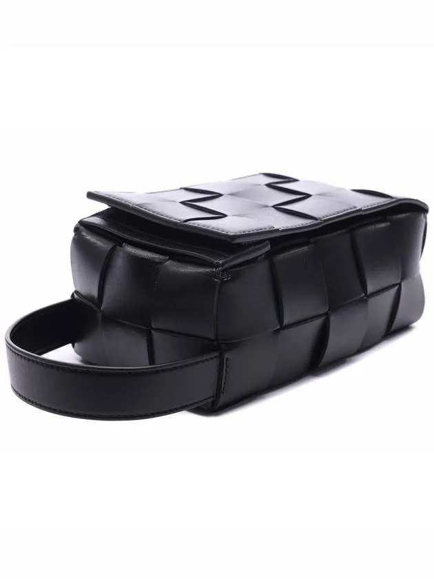 Bottega Veneta Cassette Travel Calfskin Pouch Bag Black