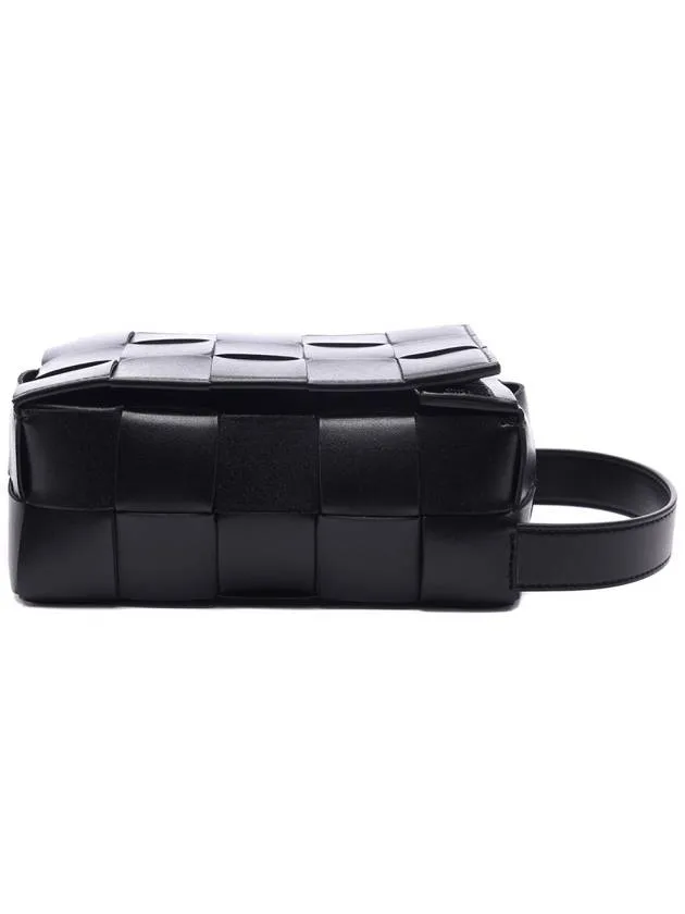 Bottega Veneta Cassette Travel Calfskin Pouch Bag Black