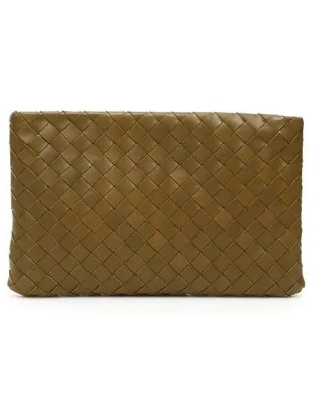 Bottega Veneta Intrecciato Medium Clutch Bag Green