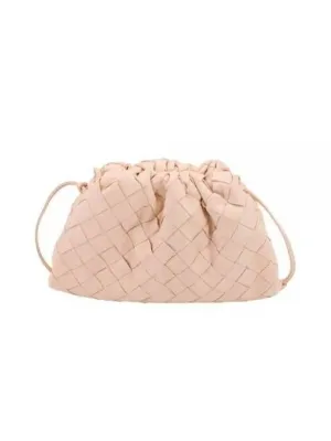 Bottega Veneta Intrecciato Mini Pouch Bag Pink