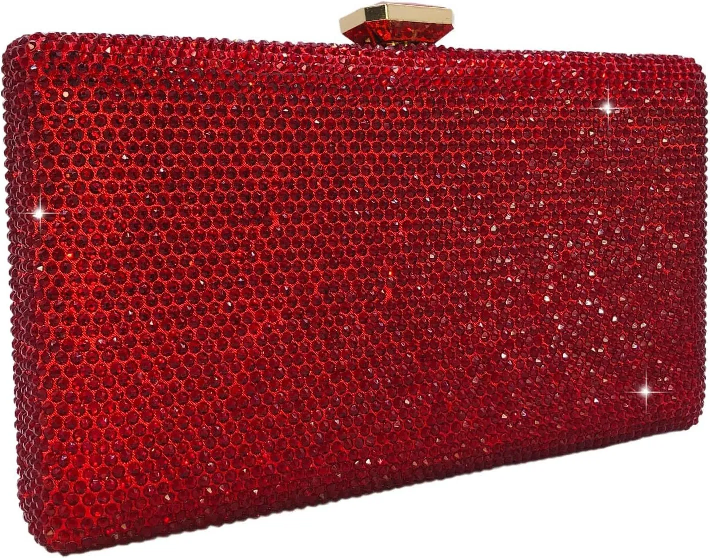 Boutique De FGG Crystal Evening Bags for Women Formal Party Box Clutch Wedding Rhinestone Handbags Bridal Clutch Purse,Mini