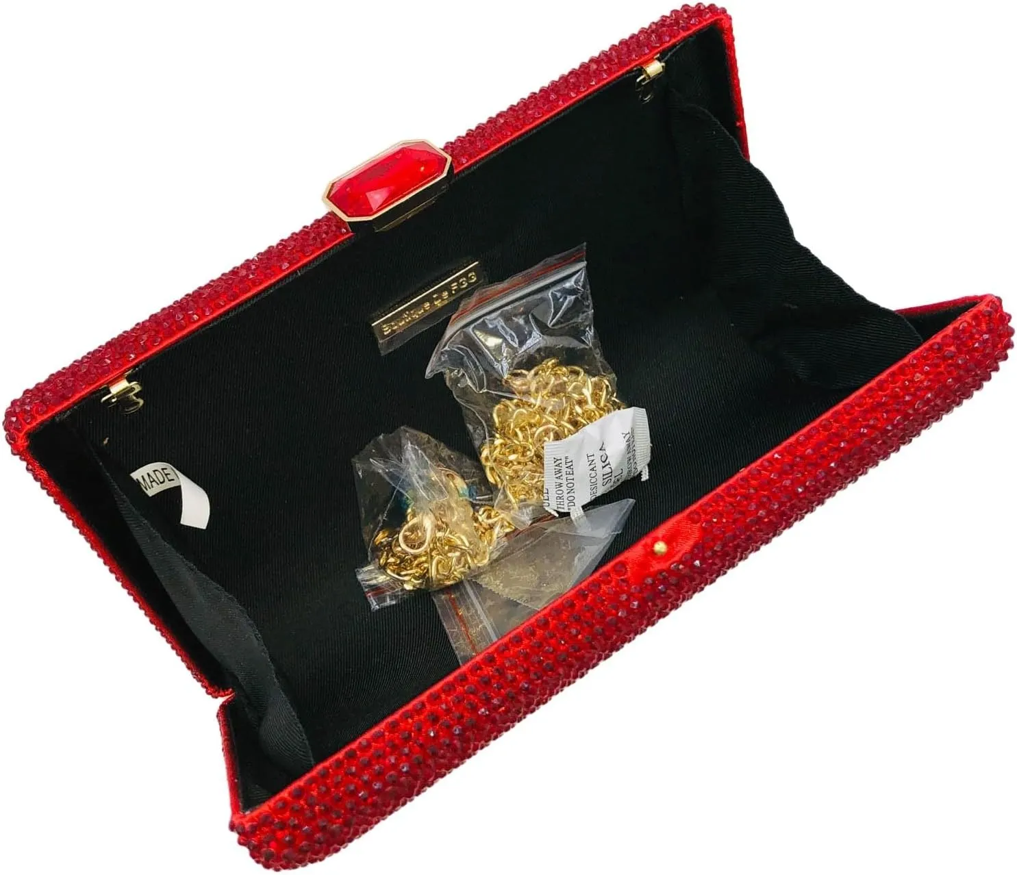 Boutique De FGG Crystal Evening Bags for Women Formal Party Box Clutch Wedding Rhinestone Handbags Bridal Clutch Purse,Mini