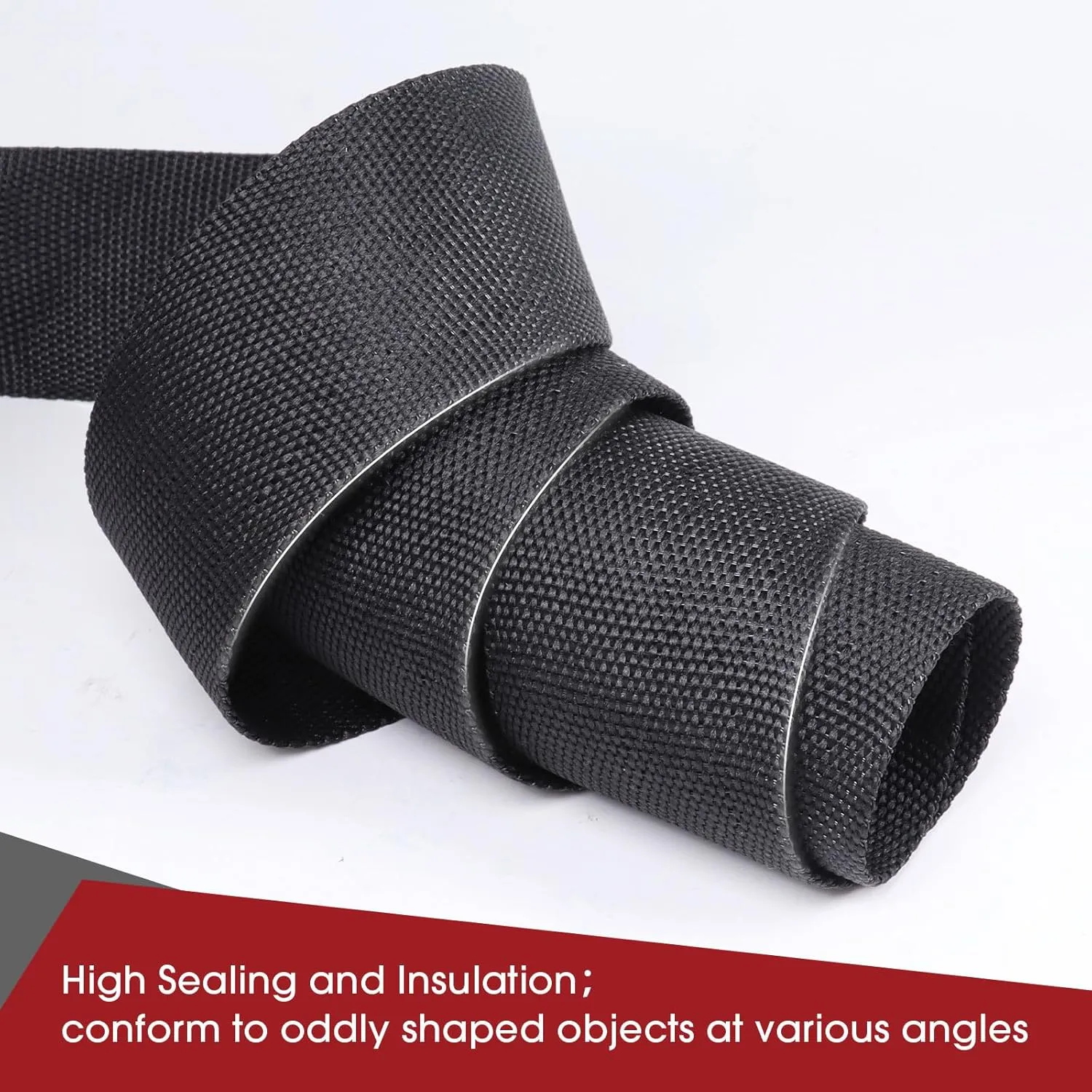 Braided Sleeving 2:1 Shrinkable Fabric Heat Shrink Tubing- Abrasion Protection Flexibility Wiring Harness Cable Sheath (1/2" ID, 30ft)