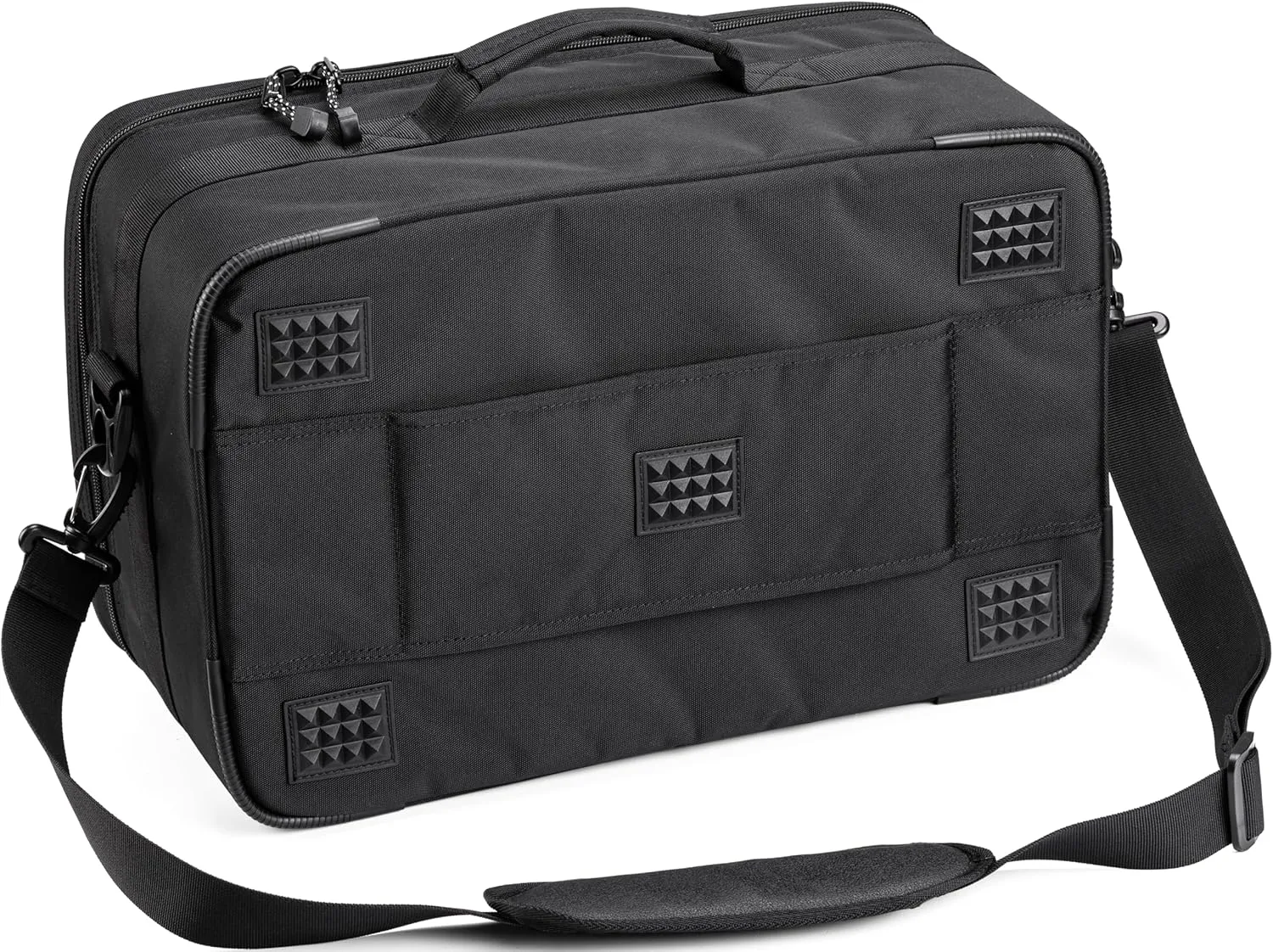 BRENTANO OUTDOOR FISHING REEL CASE BAG WATER RESISTANT WITH HARD STRUCTURE FRAME (Black, Large)