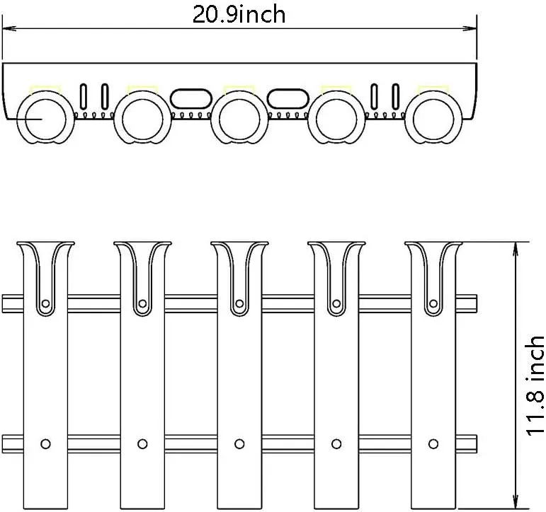 Brocraft Tackle Rack Fishing Rod Holder/Fishing Rod Rack