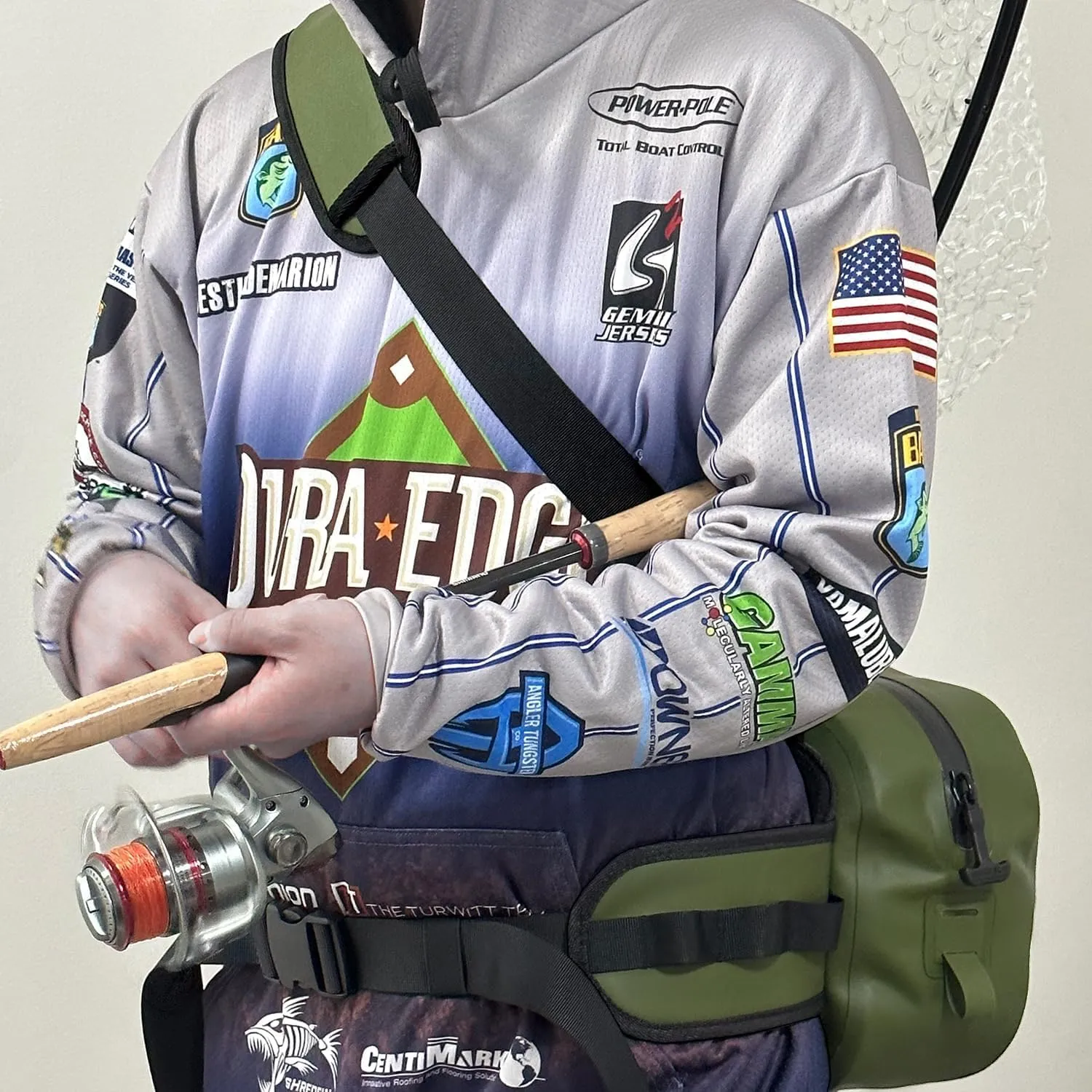 Buffalo Gear Waterproof Fishing Fanny Pack,8.9L Fishing Waist Pack with Airtight Zipper for Fly Fishing,Kayaking,Camping,Outdoor Sports Green