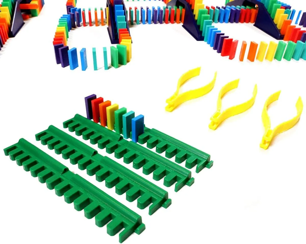 Bulk Dominoes Mini Domino Kit | Dominoes Set, STEM STEAM Small Toys, Family Games for Kids, Kids Toys and Games, Building, Toppling, Chain Reaction Sets (Master)