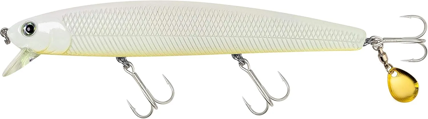 Calissa Offshore Tackle 110mm and 140mm California Inshore Fishing - Special Jerkbait Crankbait Surf Flash Fishing Salt Pro Lure Minnow Zebra MS Metallic Sardine Glow