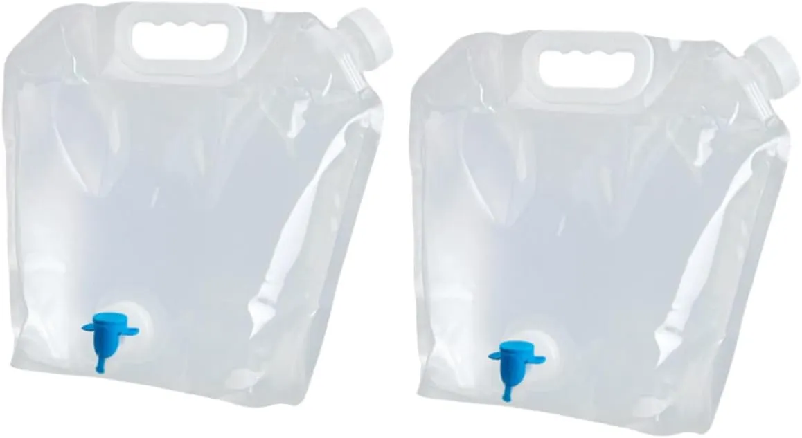 Camping Water Pouch 2pcs Folding Water Bag Large Capacity Outdoor Storage