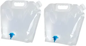 Camping Water Pouch 2pcs Folding Water Bag Large Capacity Outdoor Storage