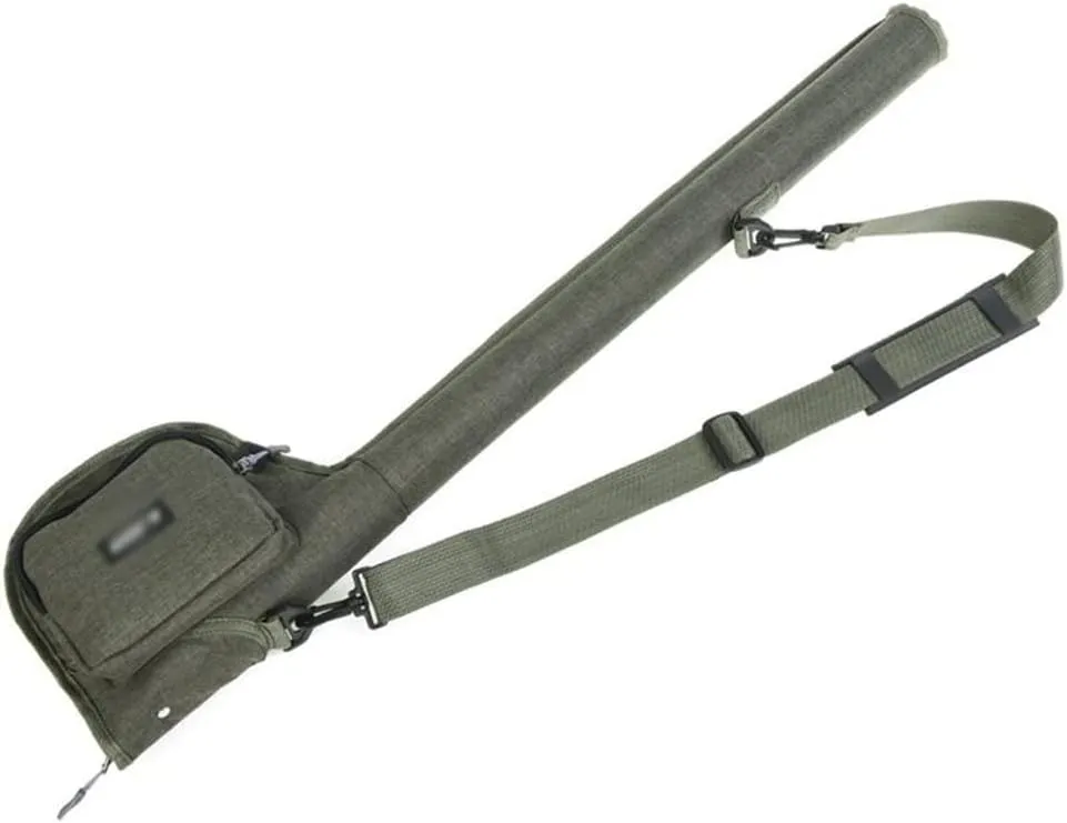 Canvas Fishing Bag for Fly Rod and Reel Combo Set Fishing Rod Reel Shoulder Bag