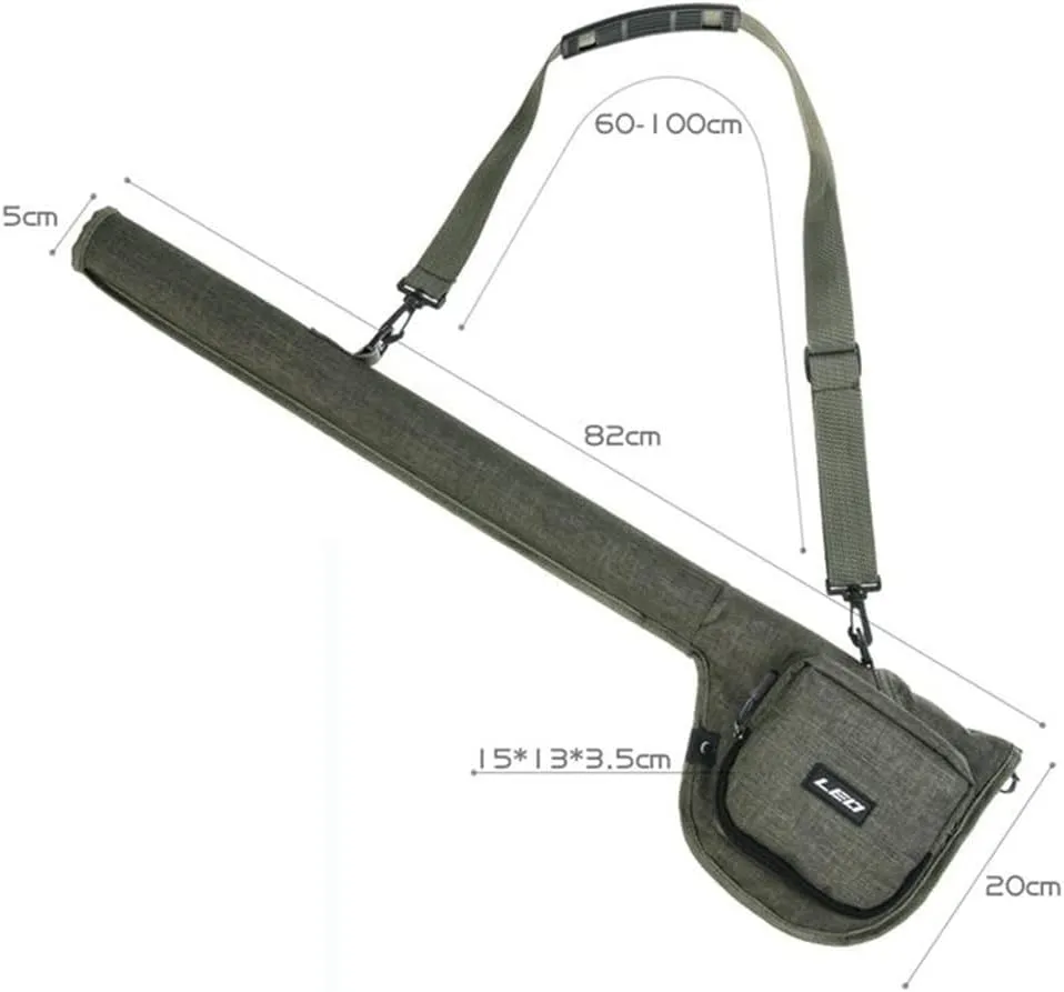 Canvas Fishing Bag for Fly Rod and Reel Combo Set Fishing Rod Reel Shoulder Bag