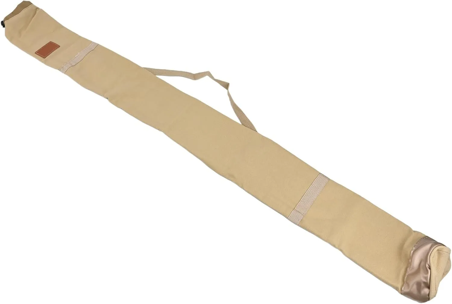 Canvas Fishing Gear Organizer Bag Telescopic Strap Rod Umbrella Storage Case Spring Lock Non-Slip Base Blue Yellow(1.3metre Yellow)