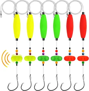 Catfish Rig Catfishing Tackle Floats 6PCS, Catfish Float Rattle Santee Cooper Rig Equipment for Bank Fishing Peg Floats Bait Rigs