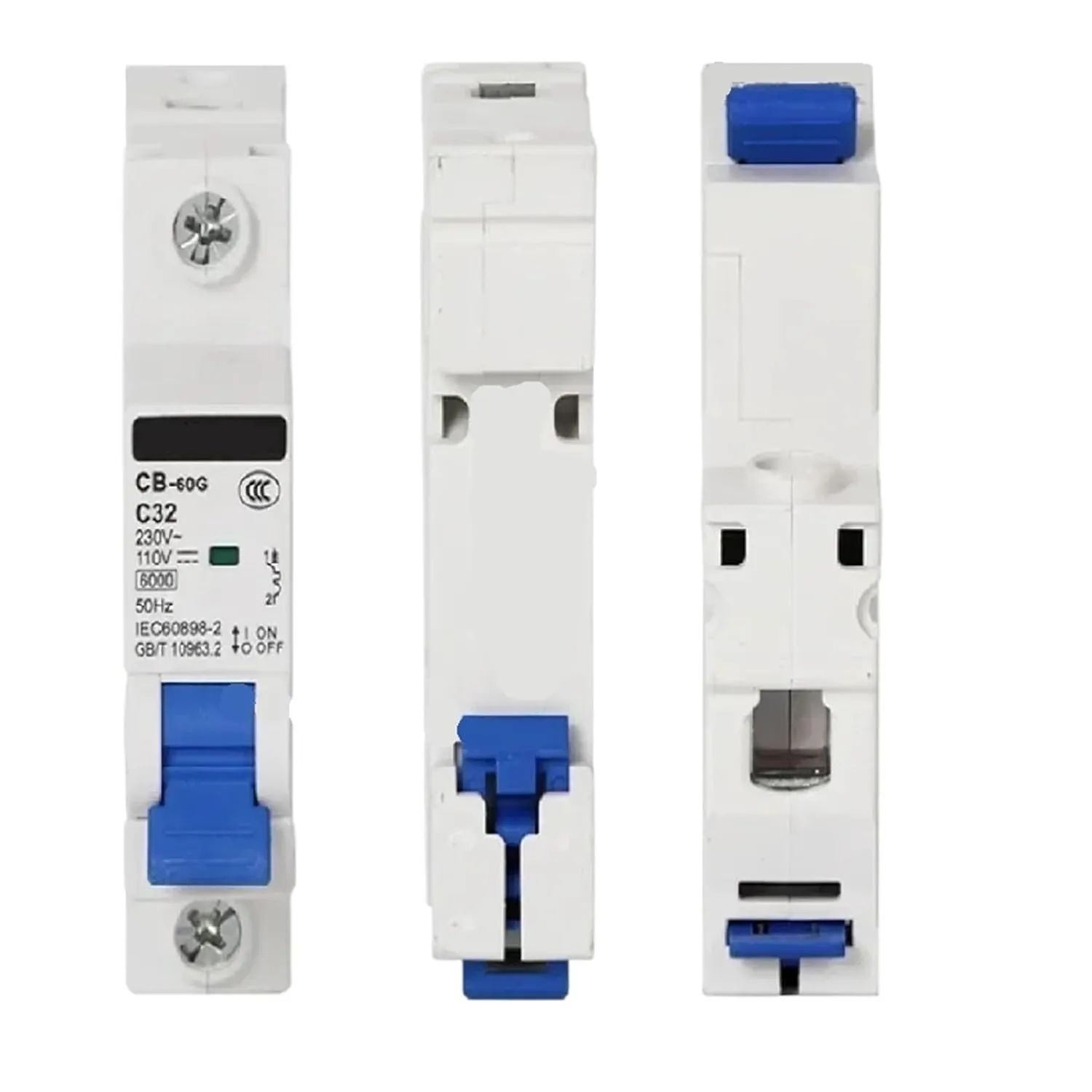 CB-60A DC Electric Solar Energy Dual Power Manual Transfer Switch Circuit Breaker AC 220V 380V 400V MCB 50A 63A(6A)