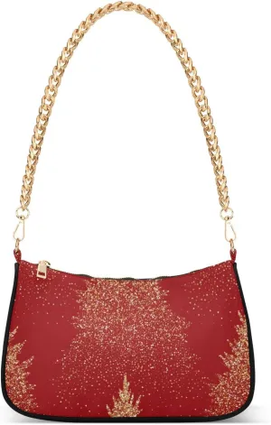 CEBUGI Crossbody Bags for Women Shoulder Purse Coniferous Forest Handbags Stylish Clutch Purse with Chain Strap