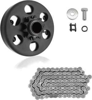 Centrifugal Clutch, Go Kart Clutch 3/4 Bore 10T with #40 41 420 Chain for Mini Bike, Go Kart, predator 212, Lawnmower and Honda GC GX 2-6.5HP Engine GC160 GC190 GX120 GX140 GX160 GX200.