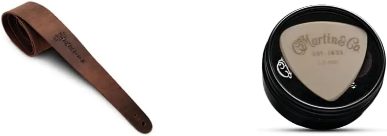 C.F. MARTIN 18A0065 2 1/8" Leather Guitar Strap, Brown