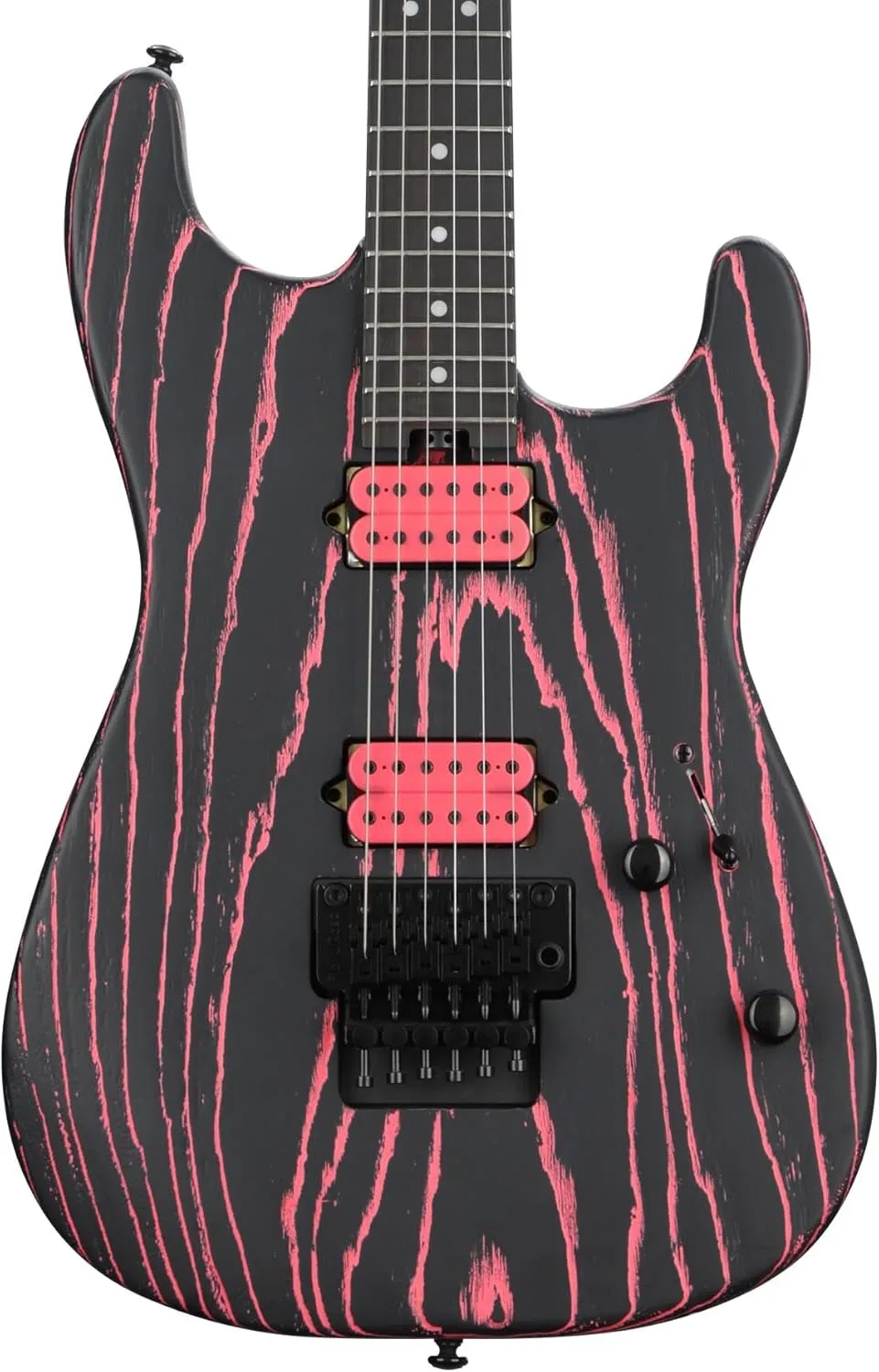 Charvel Pro-Mod San Dimas Style 1 HH FR E Ash Electric Guitar - Neon Pink Ash with Ebony Fingerboard